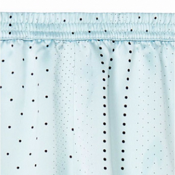 VICTORIAS SECRET JACQUARD SHORTS IN LUXE SATIN BLUE W/BLACK DOTS SLEEP LOUNGE S - Picture 4 of 8